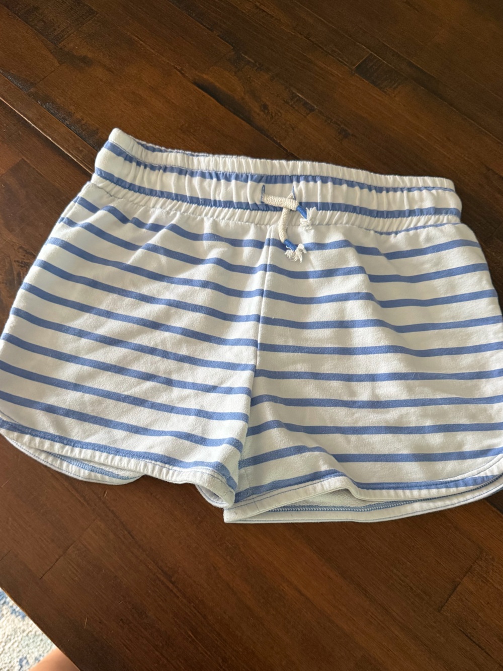 Cat & Jack White and Light Blue Striped Kids Shorts